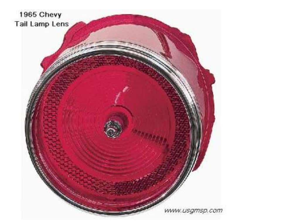 65 Chev Impala Tail Light lens & Bezel (1)